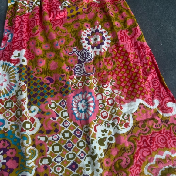 J.Crew mini dress mod sixties style floral artsy colorful halter style neckline - Picture 3 of 7